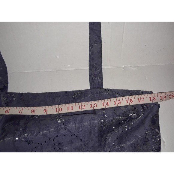 Davids Bridal-Formal Dress-Size 12-Two Piece Dress/Open Blazer-Shiny Grey-Beaded - Picture 5 of 10